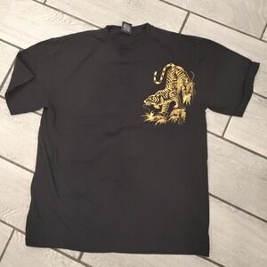 Hot Rock Men's Black T-Shirt Tiger Graphic‎ XXL